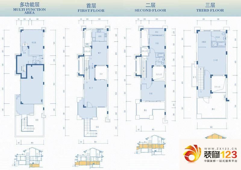 卓越东部蔚蓝海岸TE端头户型户型 ...