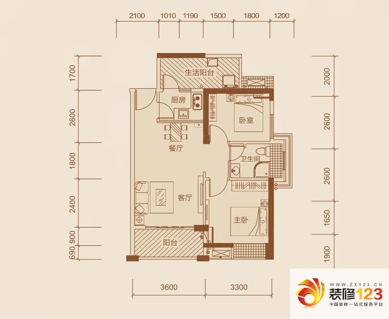 鑫月城户型图君荟阁单元05户型 3 ...