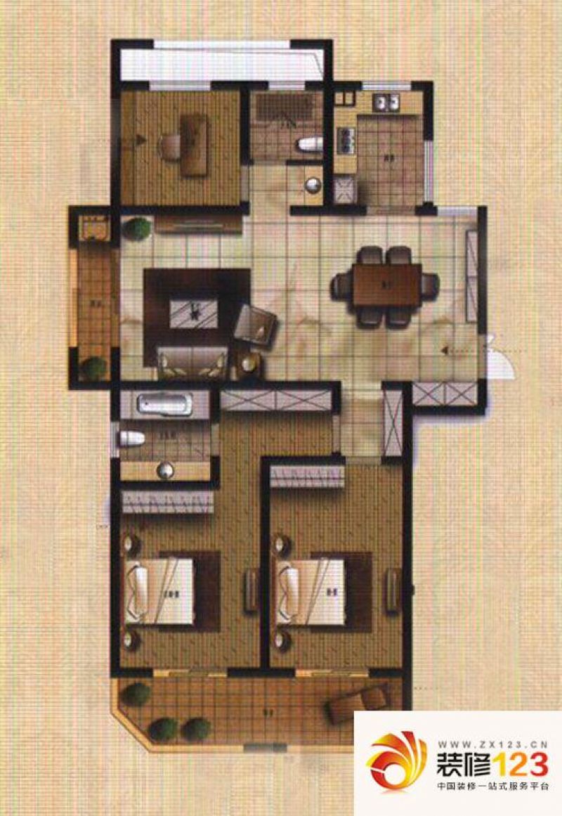 常州青枫壹号别墅青枫壹号别墅户型图7 3室2厅2卫1 .