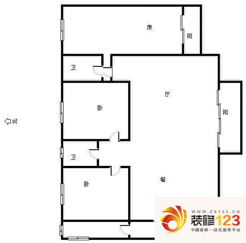 番禺华景新城户型图3室2厅户型图.