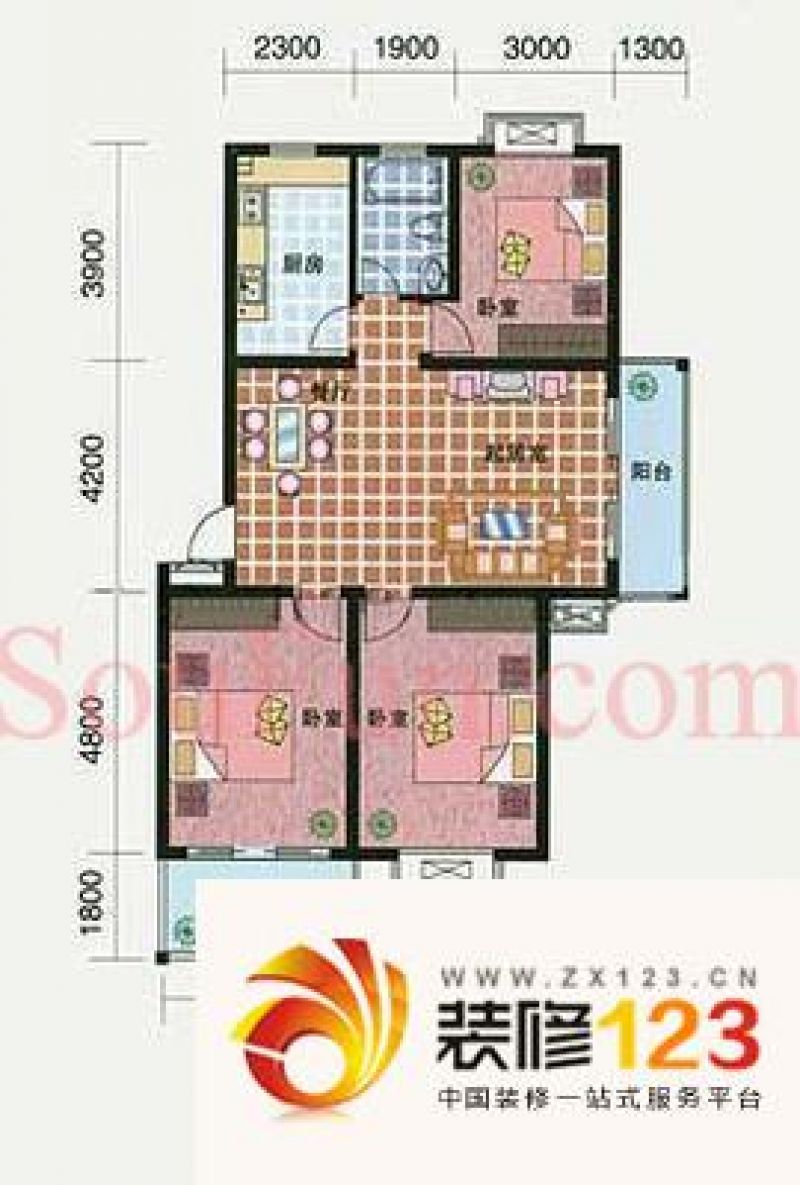 碧水云天户型图户型图 3室 3室2.