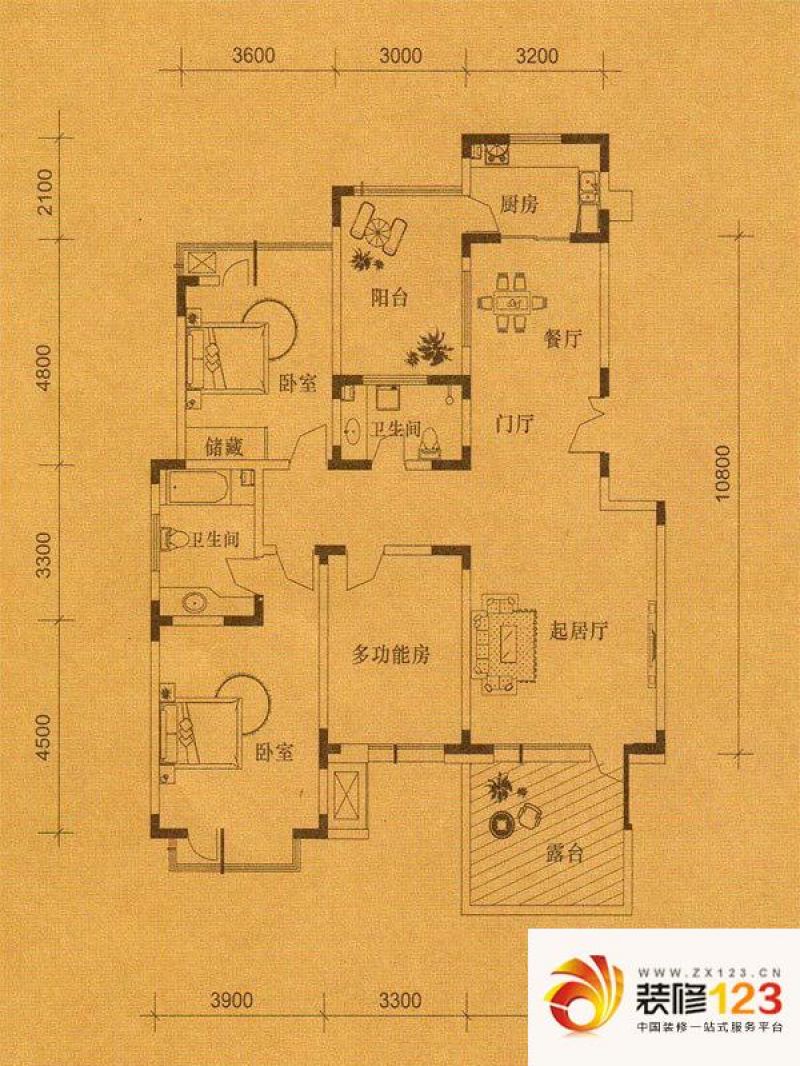 天津中天首府中天首府a户型户型图图片大全-我的小区