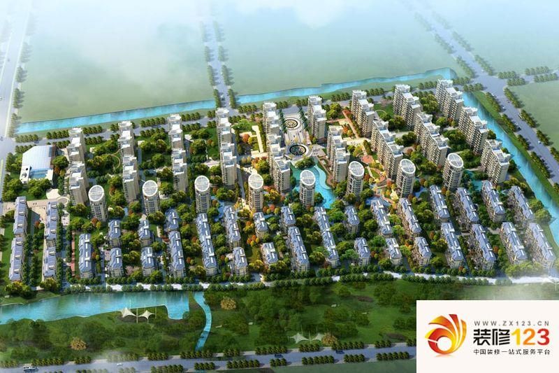 扬州明发江湾城明发江湾城外景图鸟瞰图.