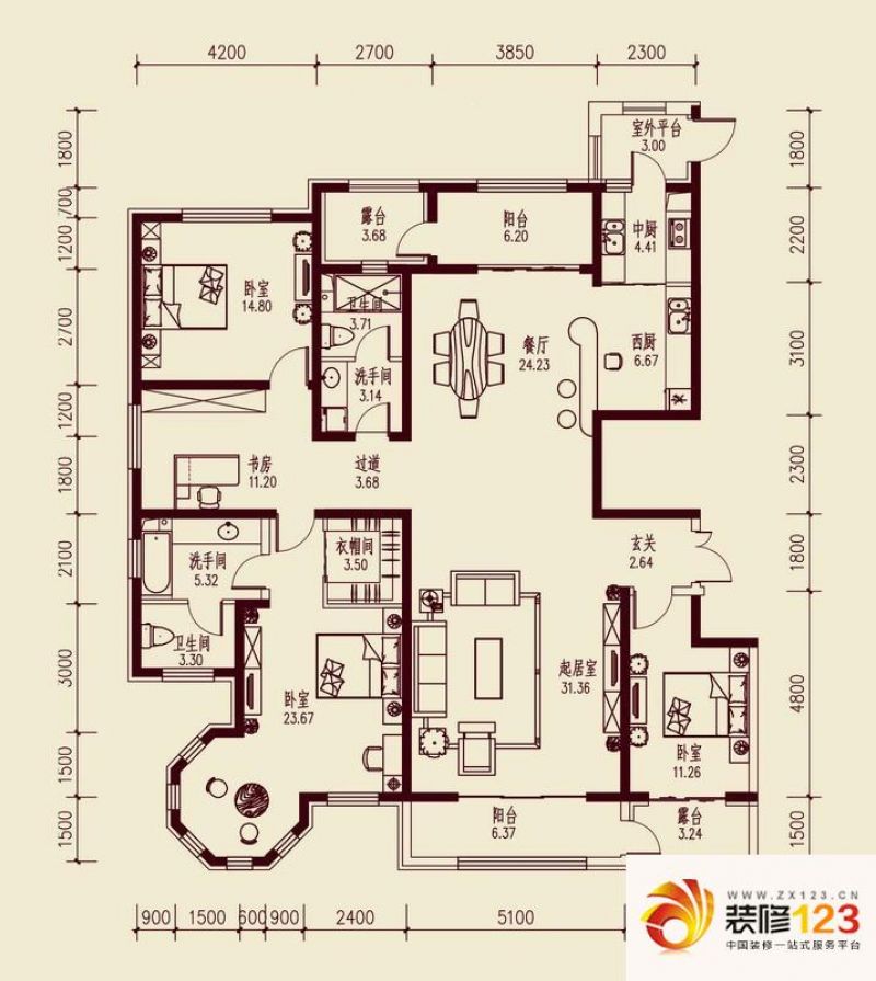 阅江山户型图二期a区 2#楼 标准 .