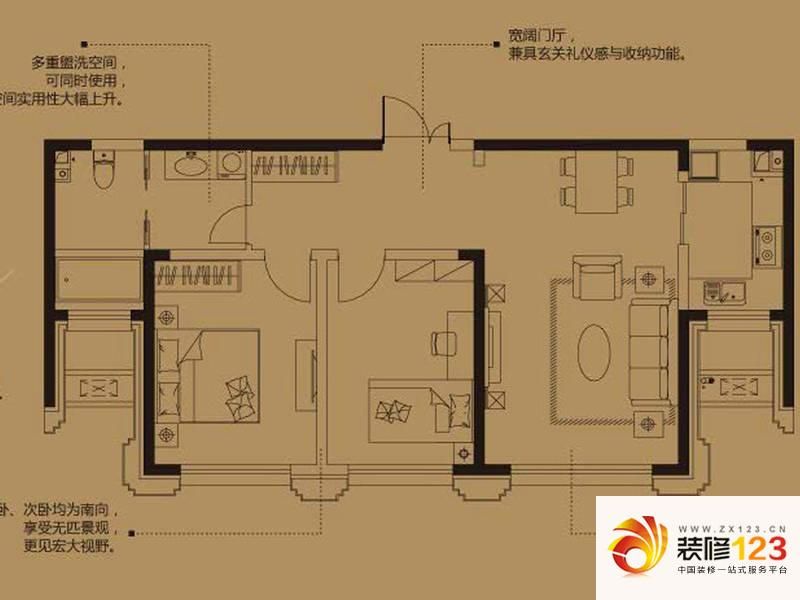 东港第G1标准层户型图