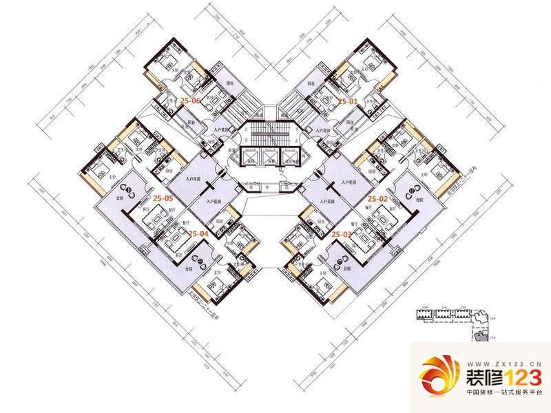 花样年别样城25栋平面图户型图 ...
