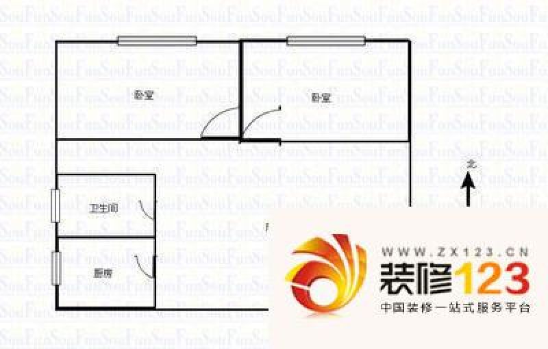 民主一路小区 3室 户型图 ...