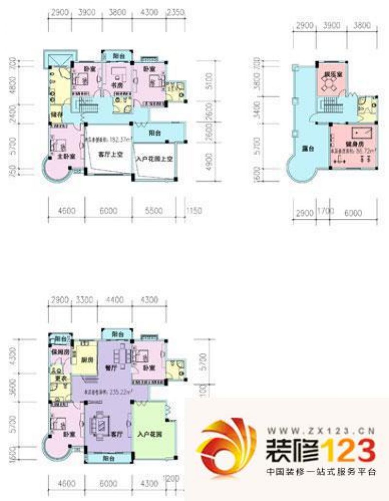厦门皇府御园皇府御园户型图(a-e型)e型3跃5层 .-我