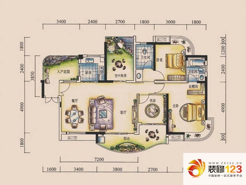 长沙水云间湘域熙岸c-3户型户型图图片大全-我的小区-长沙装信通网