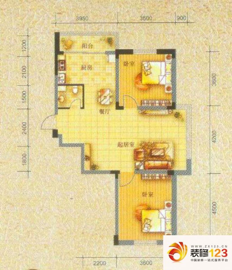 文庭雅苑户型图f户型图 2室2厅1 ...