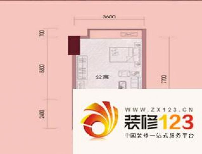 长沙锦绣华天名富公寓d18户型户型图图片大全-我的-装
