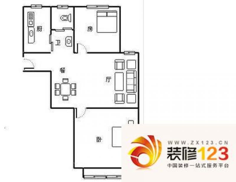 定海西园户型图2室 户型图 2室2.