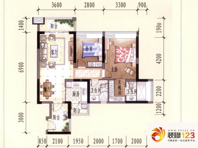 诺德名都5座1梯05户型户型图.