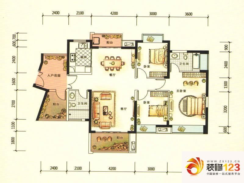 惠州星河丹堤b户型户型图.