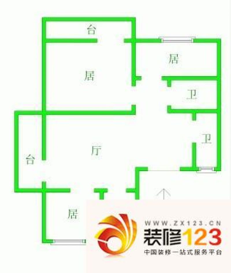 东惠家园户型图户型图 3室2厅2卫 .