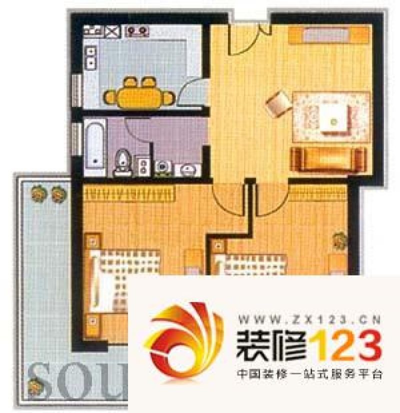 明华清园户型图户型图 1室 1室.