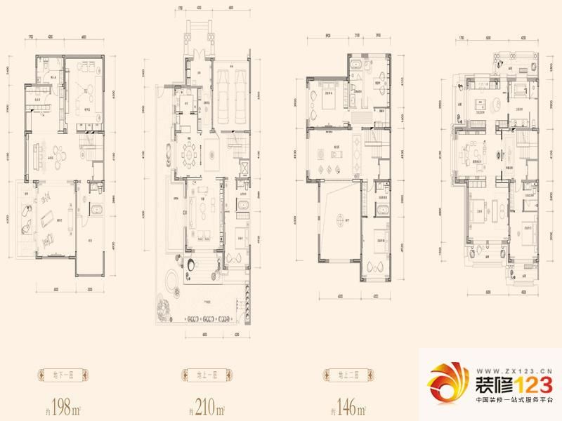 伟峰东樾户型图a1双拼别墅户型图.