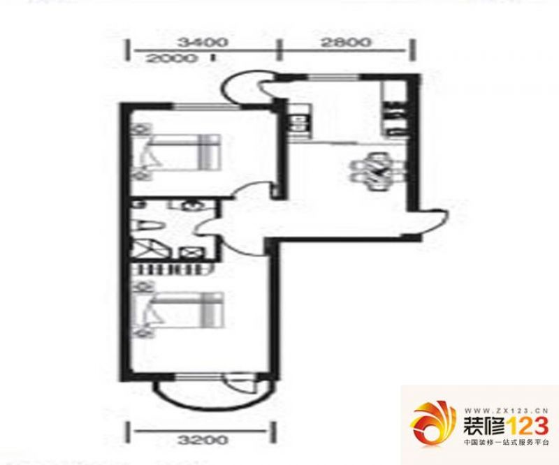 香洲心城三期J户型户型图 ...