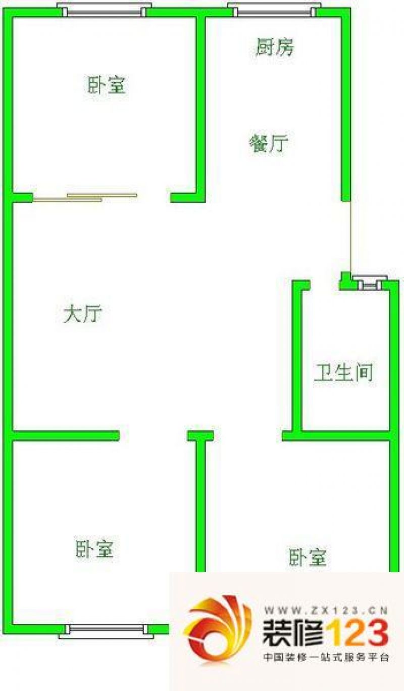 茶会东区 3室 户型图