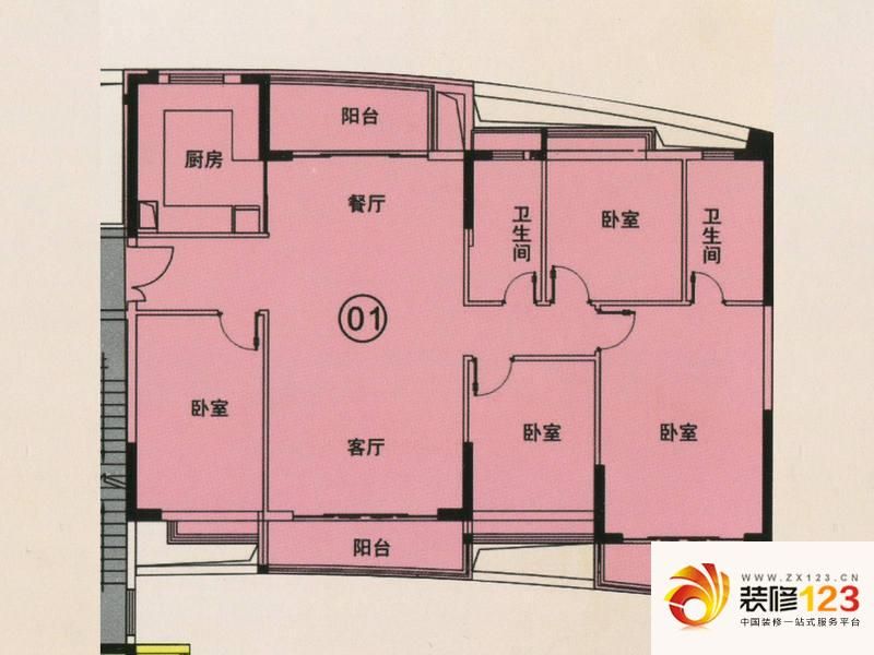 庄士映蝶蓝湾K栋01户型户型图 ...