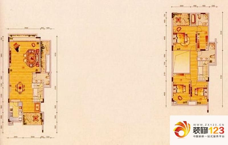 世纪城国际公馆香榭里户型图3栋B ...