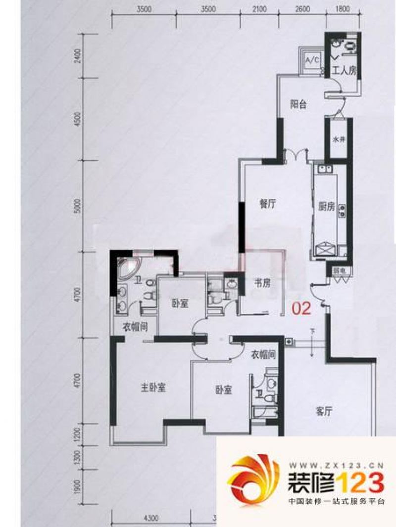 广州丽江花园粤海丽江花园a8栋-401户型户型图.