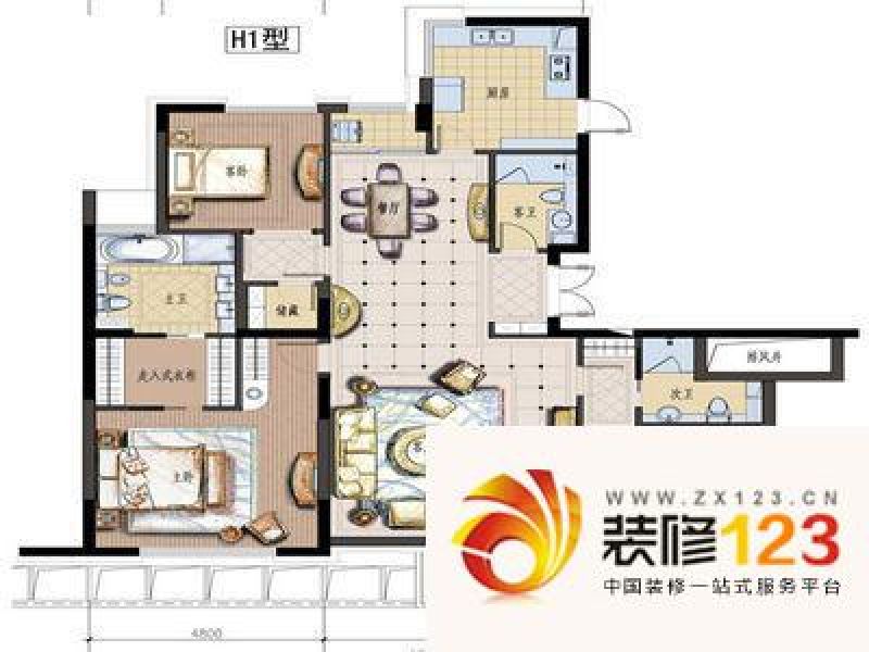 新裕花园户型图户型4
