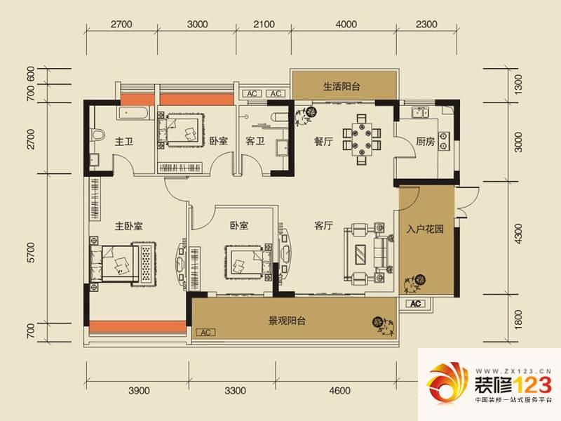 长沙恒基凯旋门恒基凯旋门e户型户型图 .图片大全