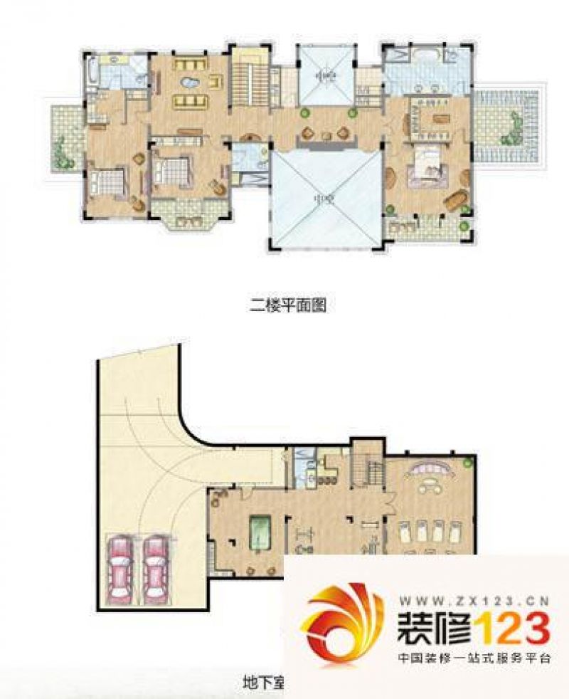 太湖锦园别墅a户型户型图 .