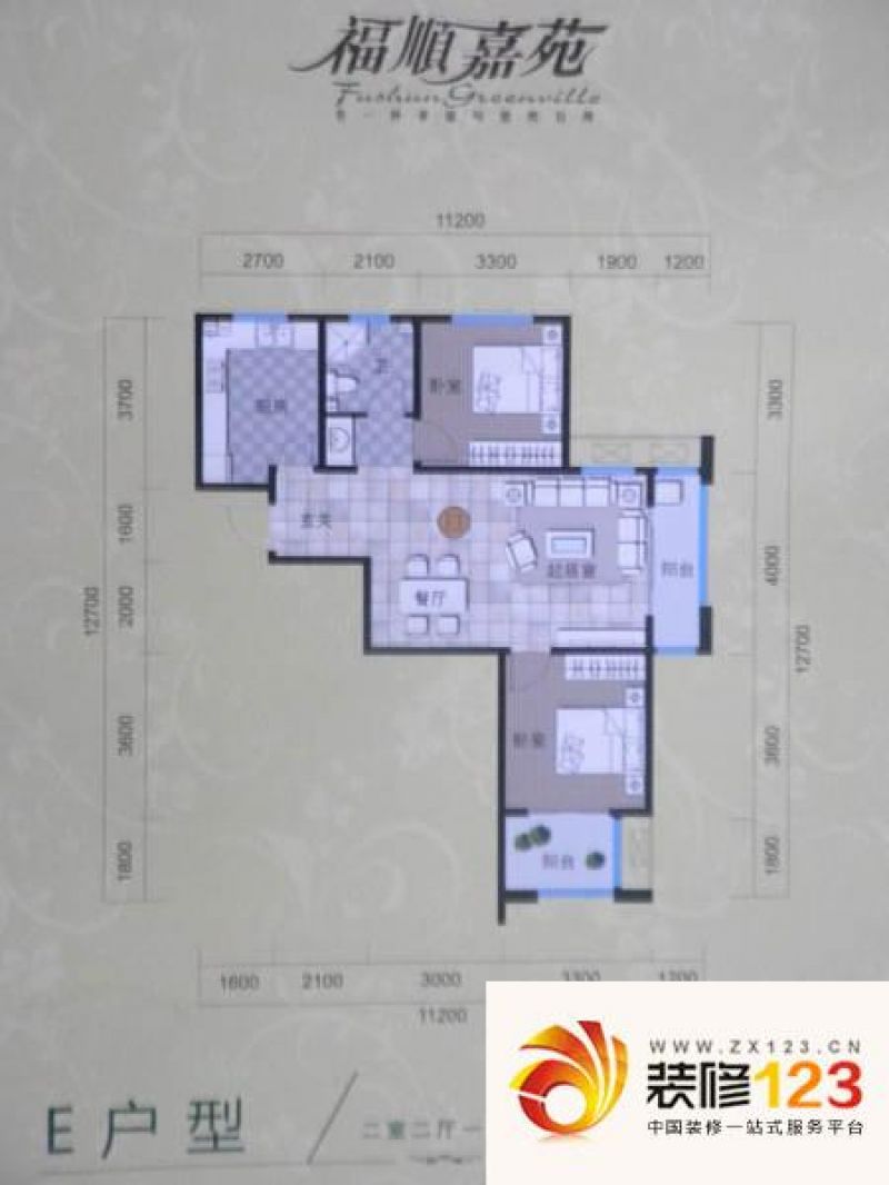 青岛福顺嘉苑福顺嘉苑k户型图图片大全-我的小区-青岛装信通网