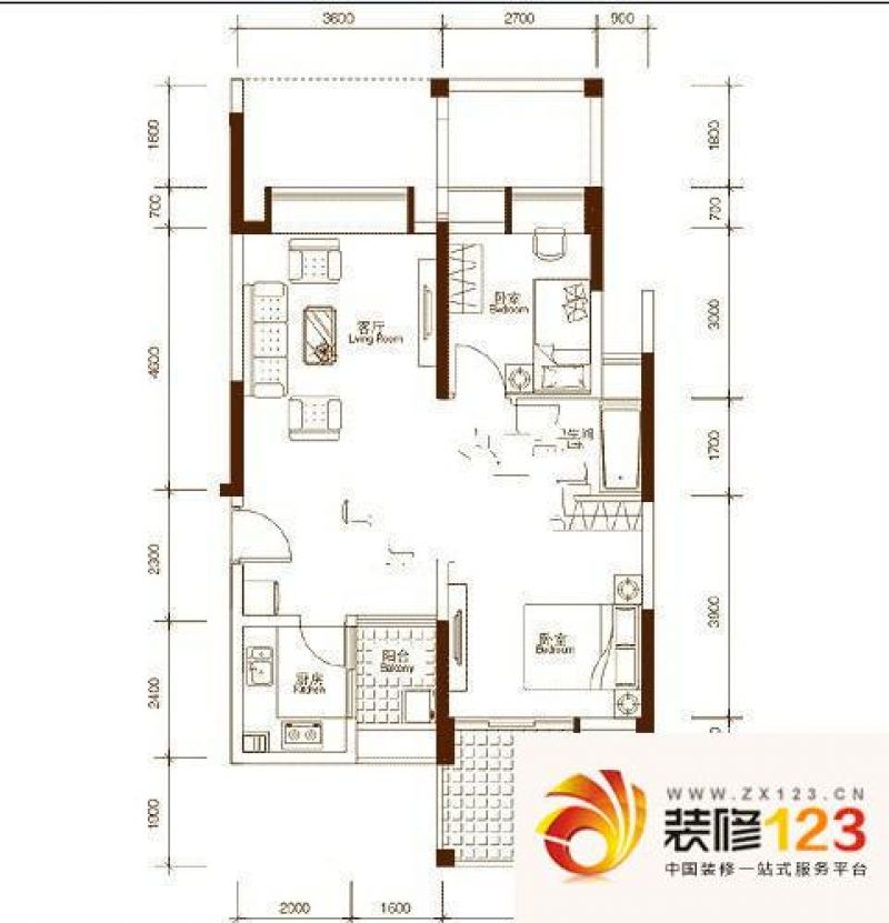 招商依山郡三期:a户型户型图 .