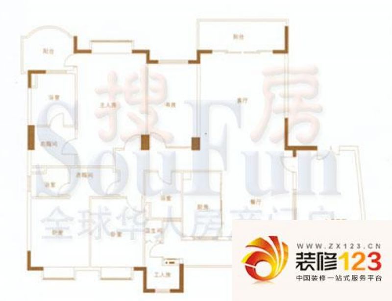 锦绣香江山水华府户型图5栋标准.