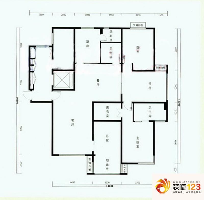 里仁花园三期户型图43 2-10层a.