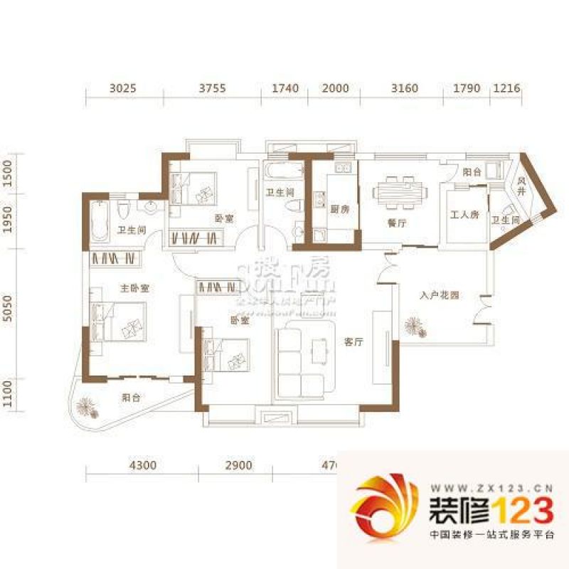 东湖春树里户型图一期b栋标准层b.