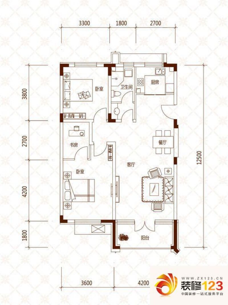 万盛理想国户型图多层G户型图 3 ...