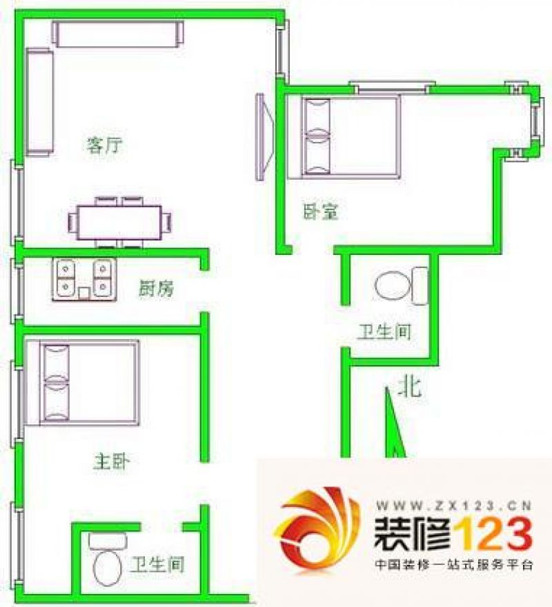 金惠园小区户型图户型图 2室1厅1 .