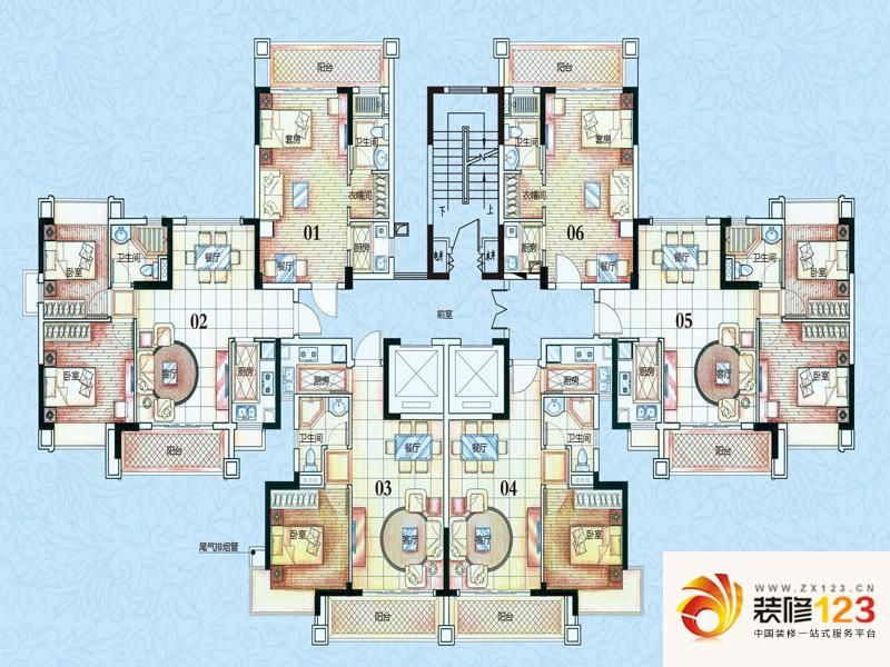 中山锦绣海湾城锦绣海湾城户型图六期7-9座户型.