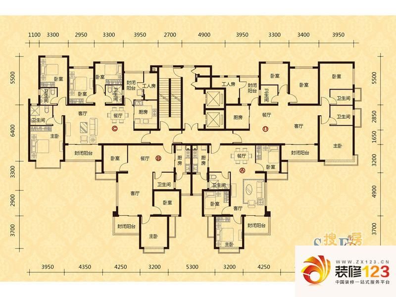 呼和浩特恒大雅苑恒大雅苑户型图1号公寓d户型 1室.