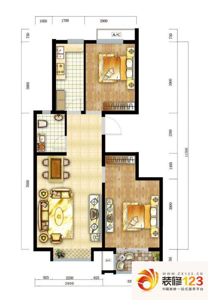 唐山南湖金地南湖金地户型图户型f1 2室2厅1卫 .-我