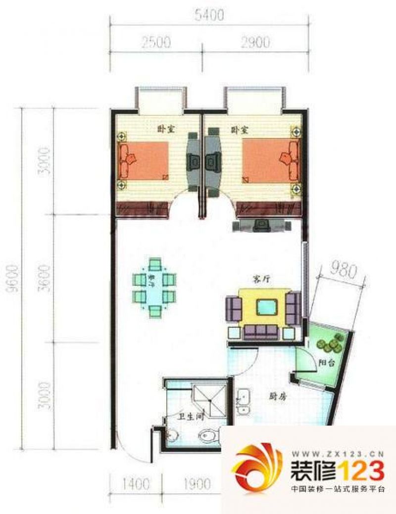 昆明汇和紫光园汇和紫光园户型图两室两厅一厨一 .