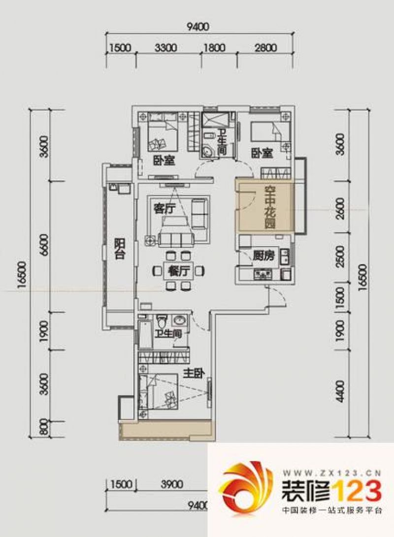 长沙三一街区三一街区c户型户型图图片大全-我的小区