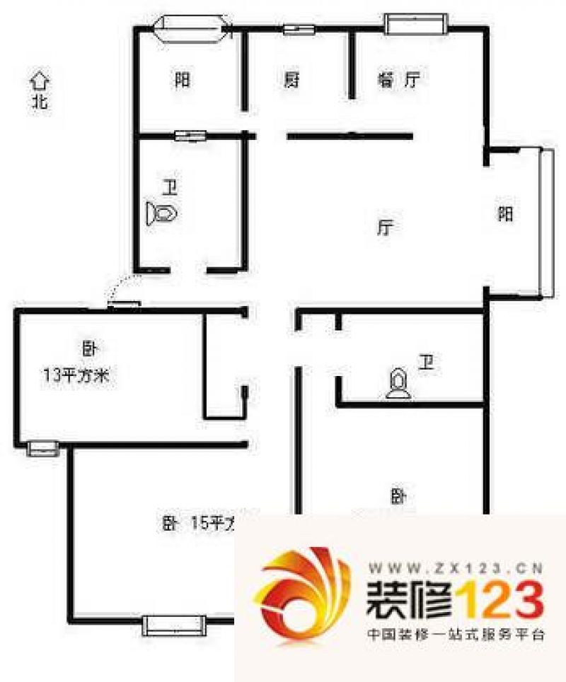 爱建新家园户型图4331 4室3厅3卫.