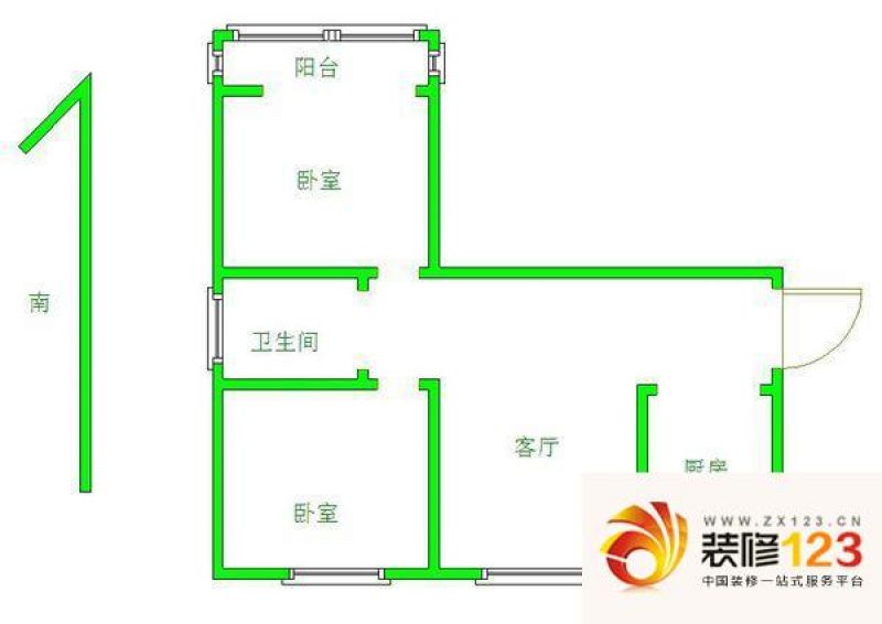 无锡中南家园中南家园户型图1室 户型图 1室1.