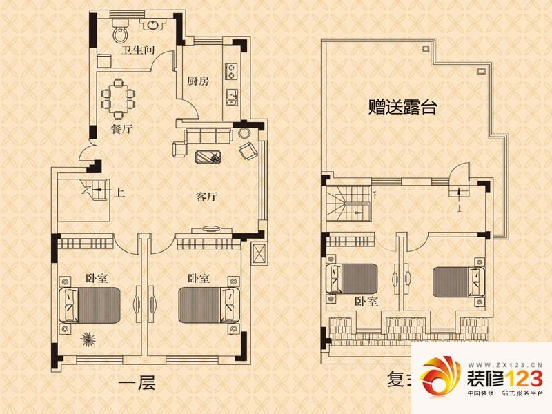 南航雅苑户型图复式F户型图 3室2 ...