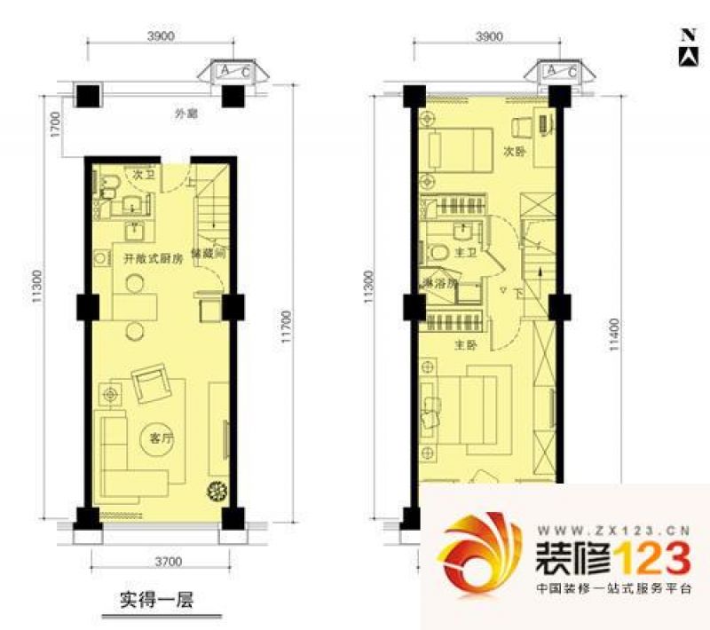 崇安D-PARK国际户型图A生活空间  ...