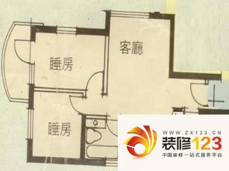 广州珠江花园珠江花园户型图2室2厅户型图 2室.