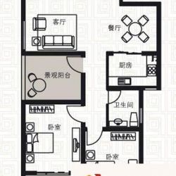 茜城五月天二期e立方户型图2室2 ...