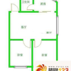 君岐新村 2室 户型图