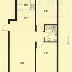 西山阳光水岸户型图Q2 2室2厅1卫 ...