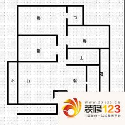 卓锦城二期户型图户型图 3室2厅2 ...